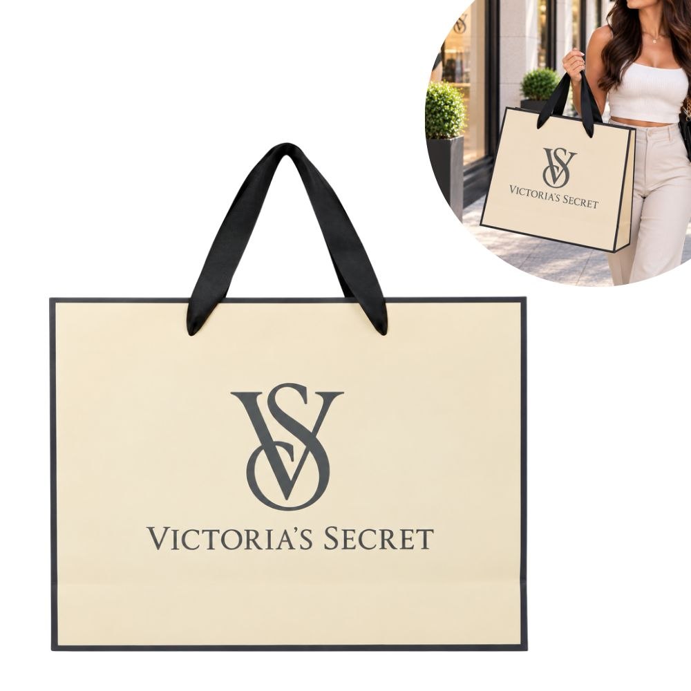 BOLSA DE REGALO EXTRA GRANDE DE PAPEL VICTORIA'S SECRET 41X51CM