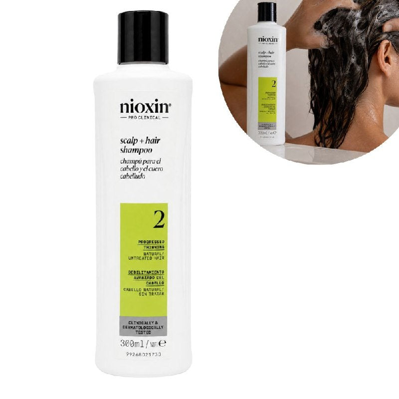 SHAMPOO PURIFICANTE, DENSIFICADOR Y FORTALECEDOR PARA CABELLO DELGADO CON NIACINAMIDA Y ACITE DE MENTA NIOXIN 300ML