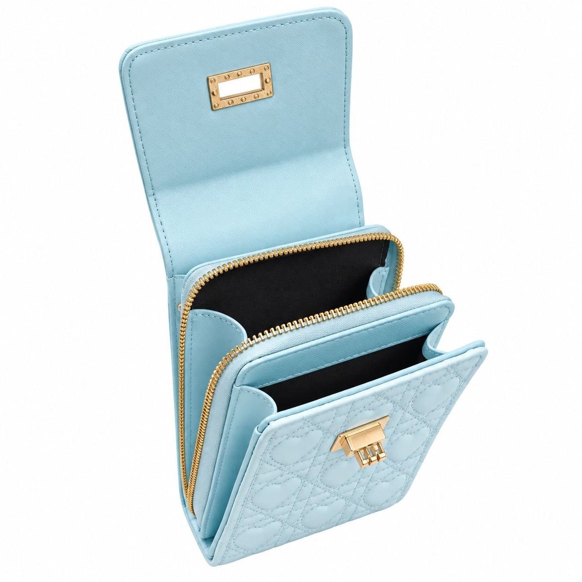 CARTERA PARA CELULAR Y ACCESORIOS CON CORREA AJUSTABLE SOFIAZUL 18X10CM