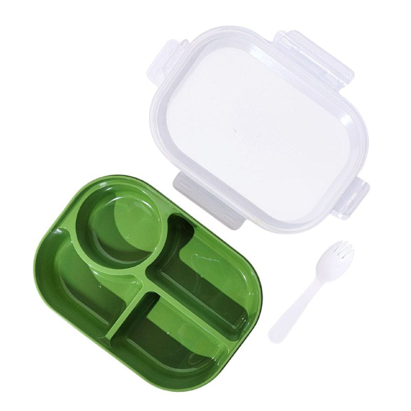 RECIPIENTE PANA PARA ALIMENTOS DE 4 COMPARTIMIENTOS CON TENEDOR BENELI HOME 18X24X6CM