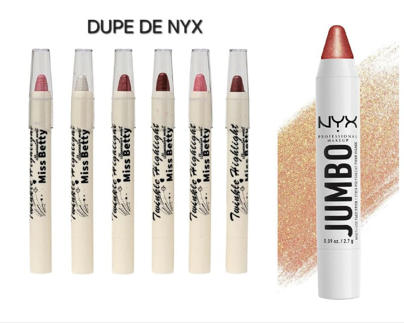 ILUMINADOR EN LAPIZ ALTA SATURACION DE COLOR MISS BETTY 2G (DUPE DE NYX)