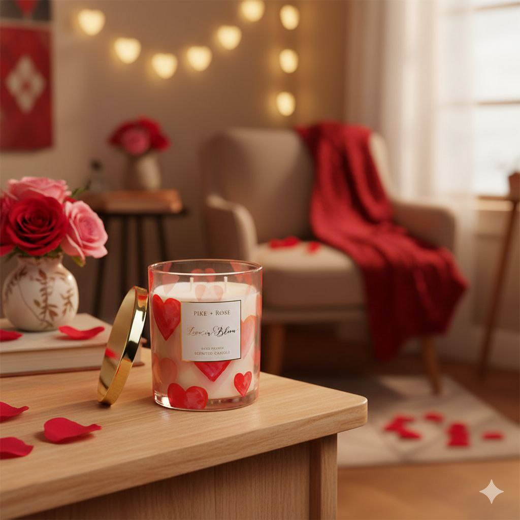 VELA AROMATICA LOVE IN BLOOM PIKE+ROSE 425G