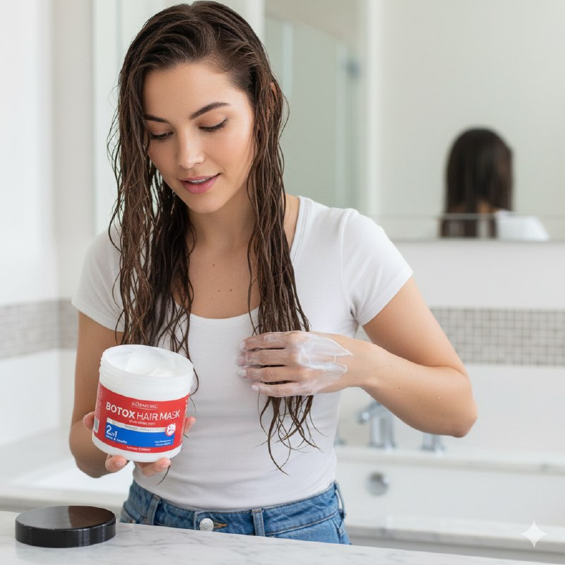 MASCARILLA PARA EL CABELLO 2 EN 1 DE BOTOX Y QUERATINA KORMESIC 500ML