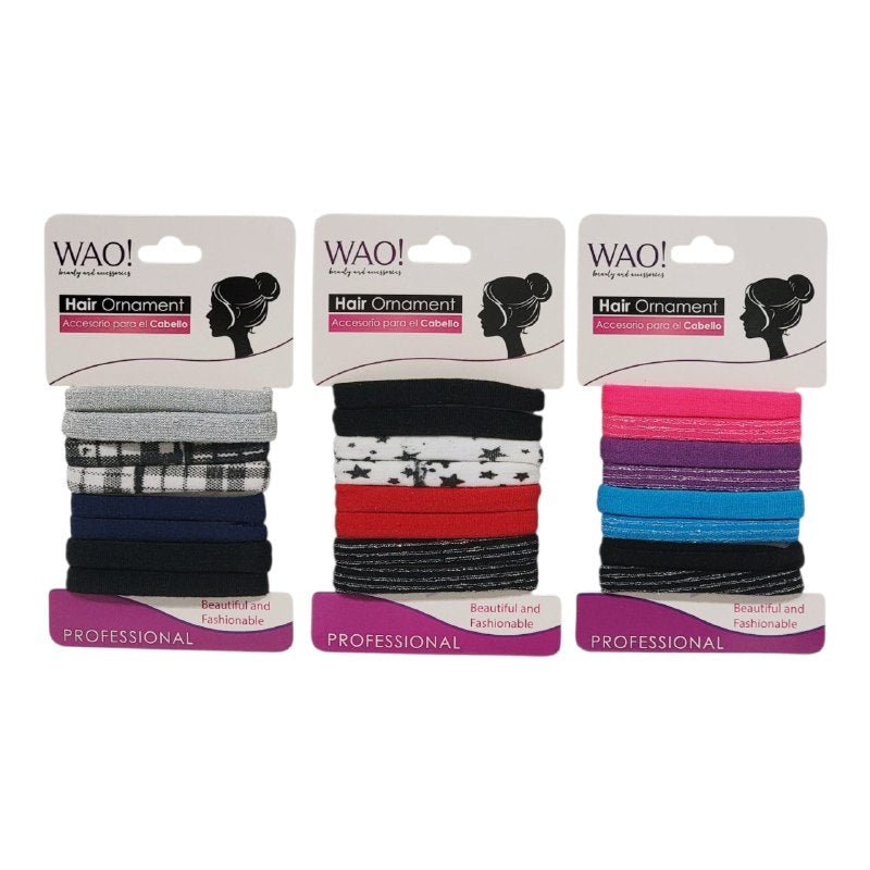 COLA PARA EL CABELLO ELEGANTES WAO PAQUETE DE 8UND, 6 ESTILOS