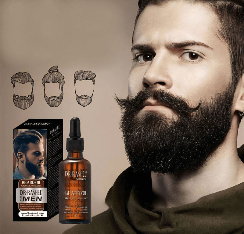 ACEITE PARA BARBA CON ARGAN VITAMINA E AGUACATE Y JOJOBA DR RASHEL 50ML