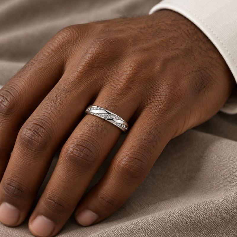 ANILLO DE PLATA 9.25 PARA HOMBRE DE MATRIMONIO 3.8G