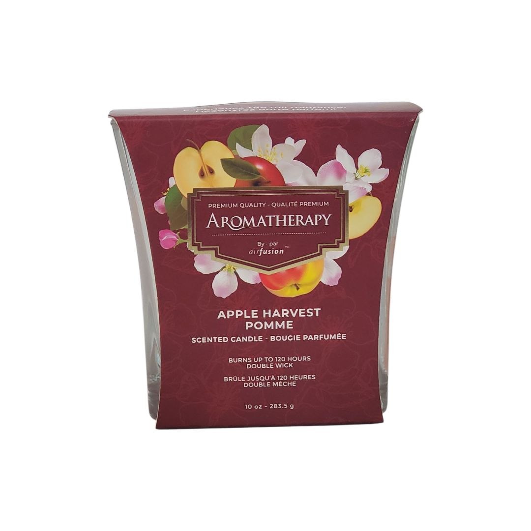 VELA AROMATICA DE DOBLE MECHA AROMA A COSECHA DE MANZANA AROMATHERAPY AIRFUSION 283.5G