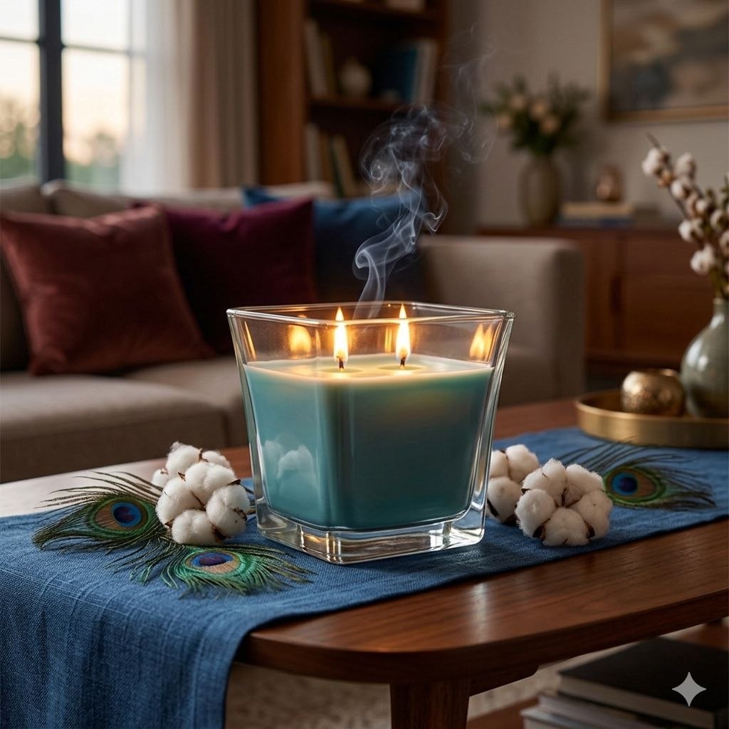 VELA AROMATICA DE DOBLE MECHA AROMA A ALGODON EGIPCIO AROMATHERAPY AIRFUSION 283.5G