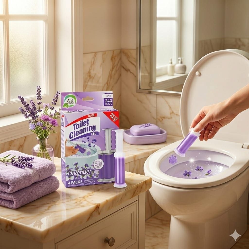 GEL LIMPIADOR PARA INODORO CON AROMA A LAVANDA AIRFUSION 182.4G