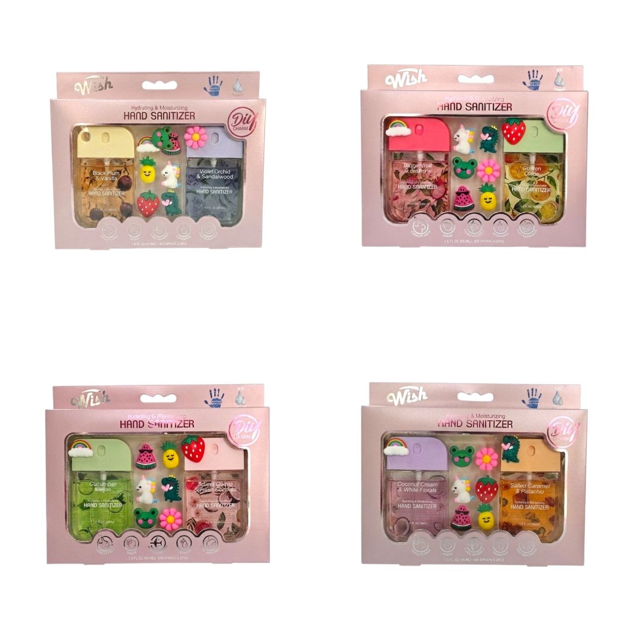 SPRAY DESINFECTANTE DE MANOS HIDRATANTE CON FIGURAS COLECCIONABLES WISH 45ML