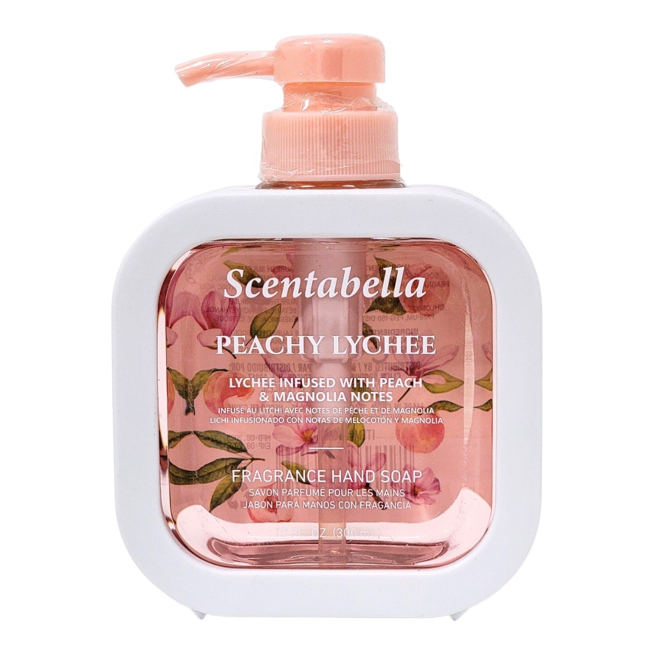 JABON LIQUIDO PARA MANOS DE LICHI MELOCOTON Y MAGNOLIA SCENTABELLA 300ML