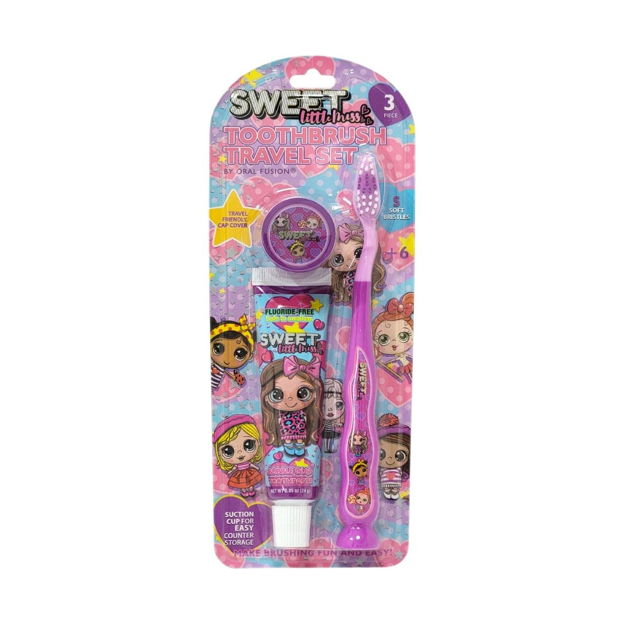 KIT DE CUIDADO DENTAL DE VIAJE INFANTIL CON CEPILLO Y PASTA DENTAL ORAL FUSION