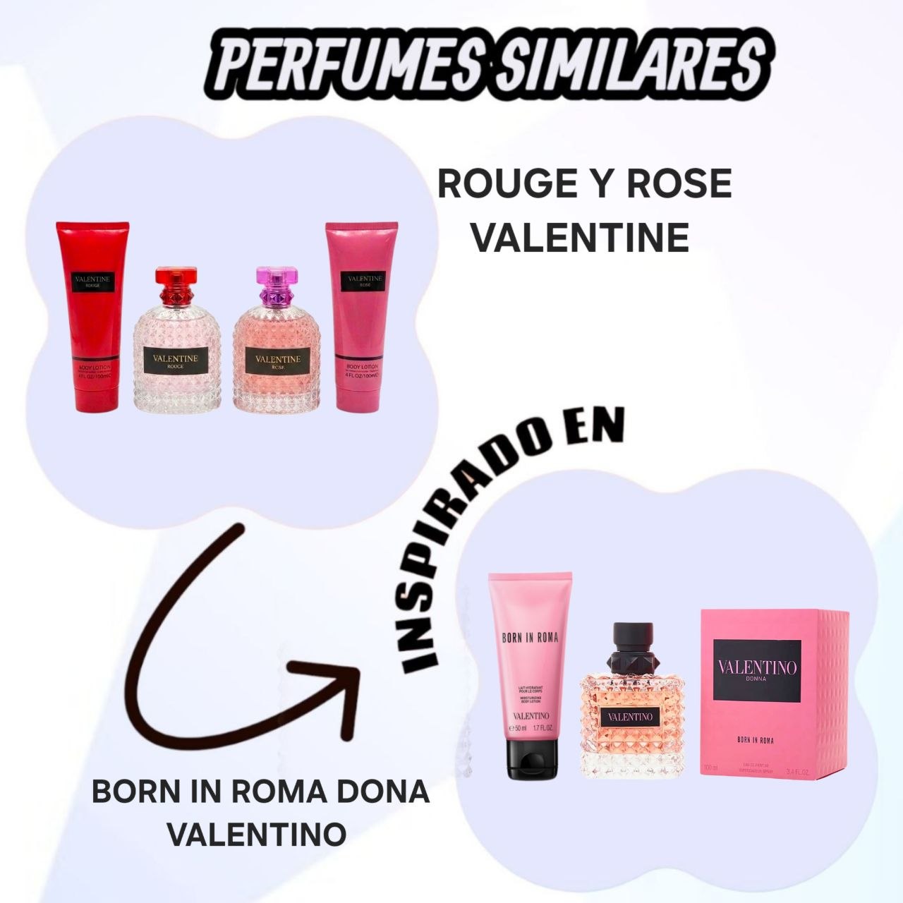 SET ROUGE VALENTINE Y  ROSE VALENTINA ED 100MLX2 CREMA CORPORAL 120MLX2 (M)