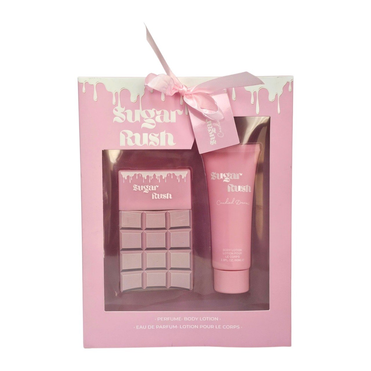 SET UNITED SCENTS SUGAR RUSH CANDIED DREAMS EDP 100ML CREMA CORPORAL 80ML (M) (AROMA SIMILAR A SABRINA CARPENTER SWEET TO OTH)