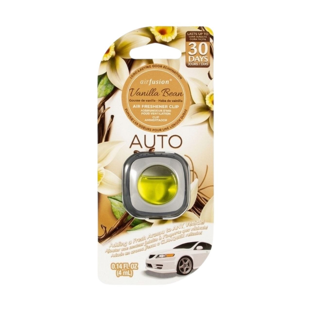 AMBIENTADOR PARA VENTILACION DE AUTO AROMA A VAINILLA AIRFUSION 4ML