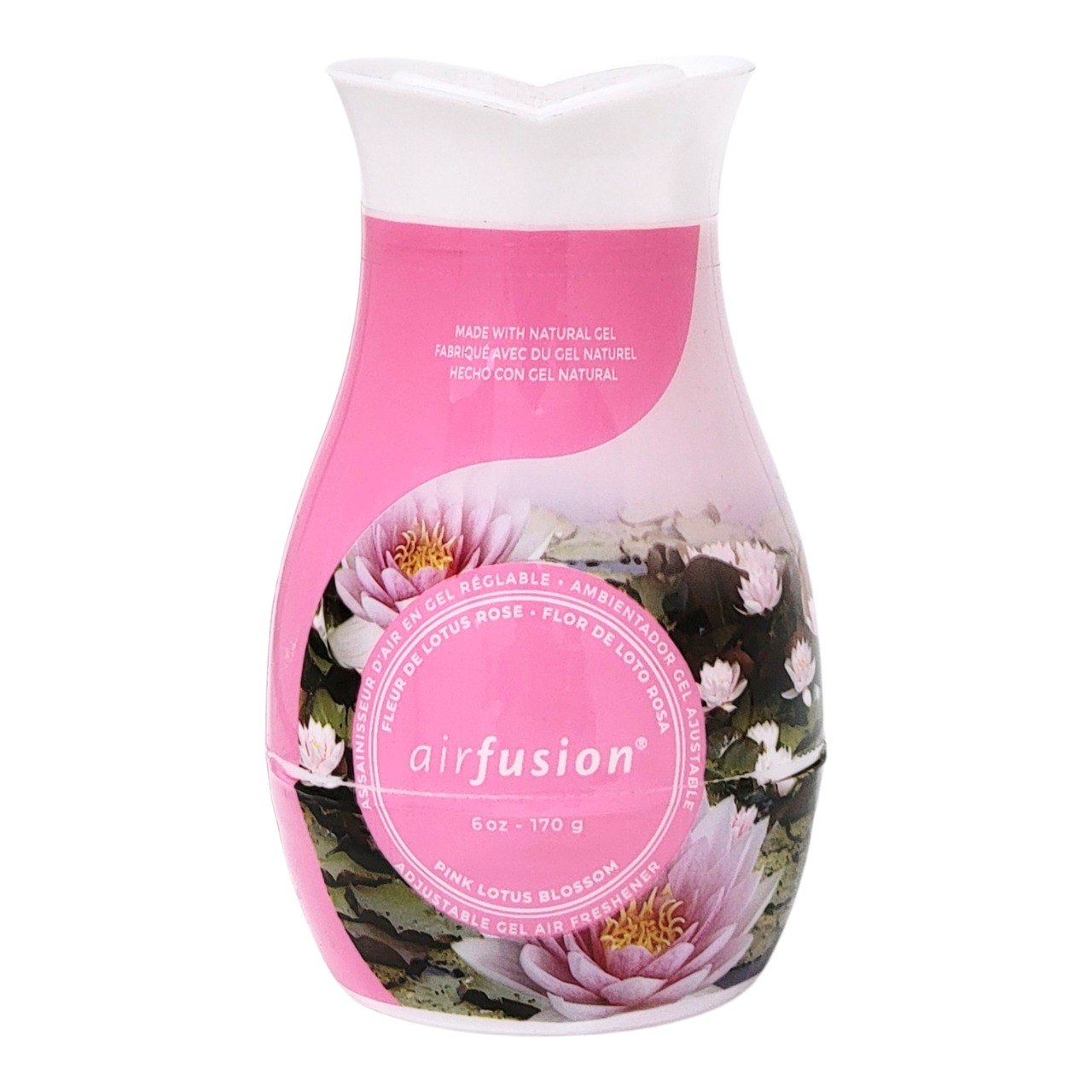 AMBIENTADOR DE GEL AJUSTABLE AROMA A FLOR DE LOTO ROSA AIRFUSION 170G