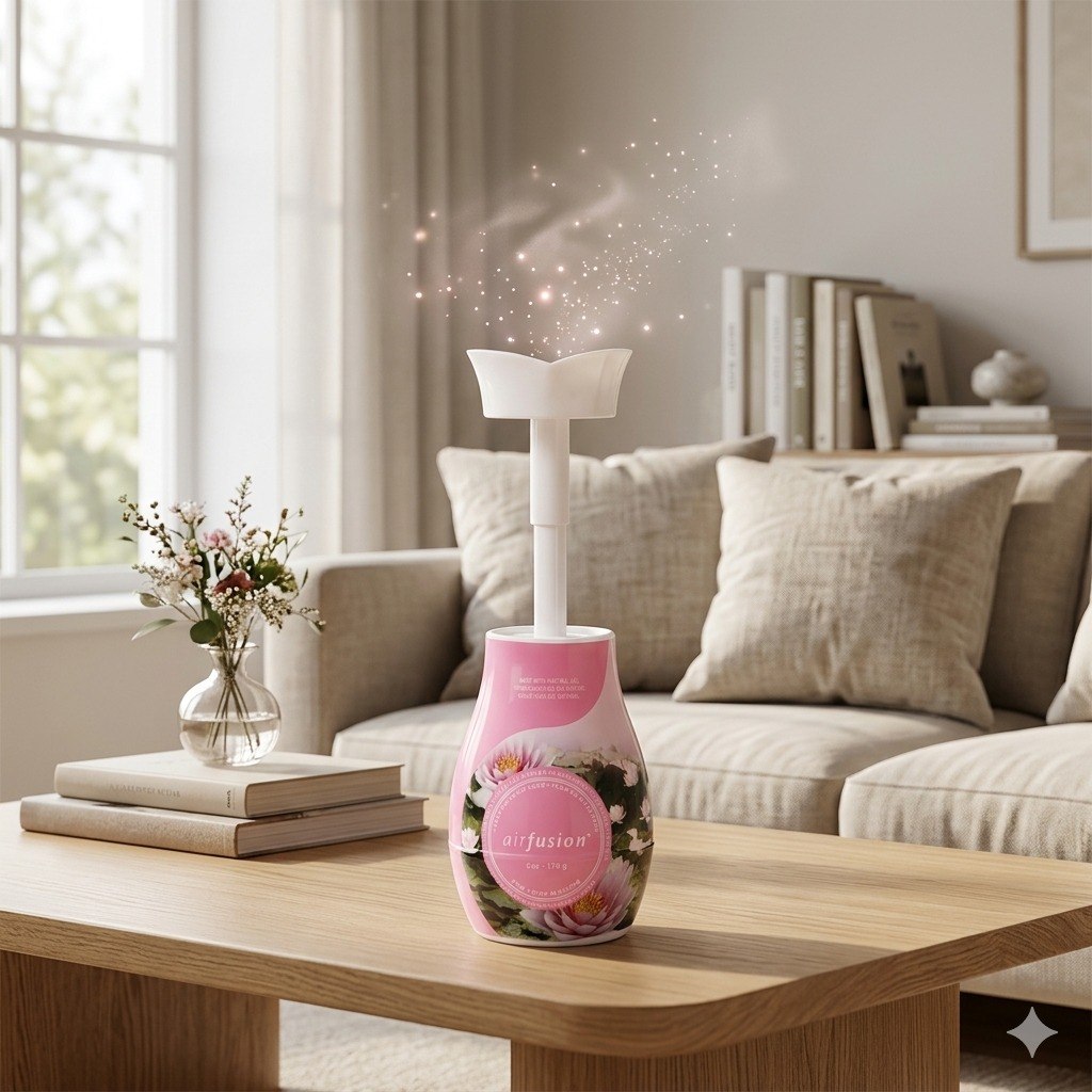 AMBIENTADOR DE GEL AJUSTABLE AROMA A FLOR DE LOTO ROSA AIRFUSION 170G