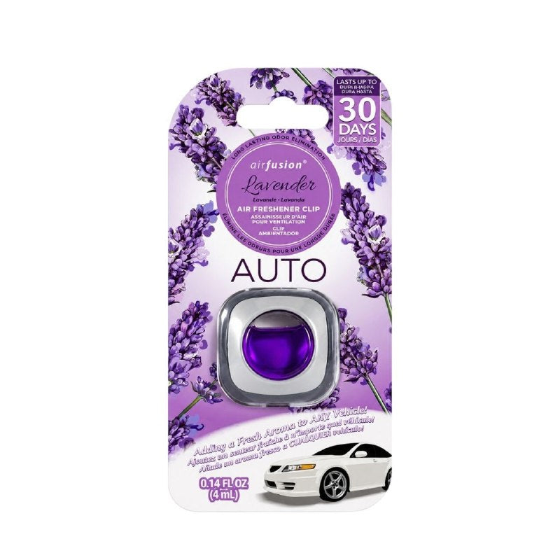 AMBIENTADOR PARA AUTO TIPO CLIP PARA REJILLAS DE VENTILACION CON AROMA A LAVANDA AIR FUSION 4ML