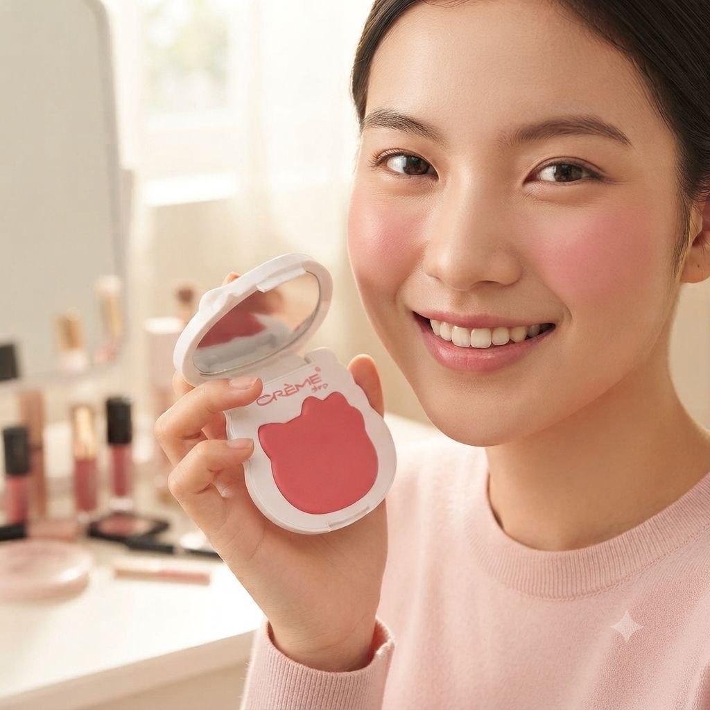 RUBOR EN BALSAMO CREMOSO TONO BERRY CUTE HELLO KITTY X THE CRÈME SHOP 4.8G