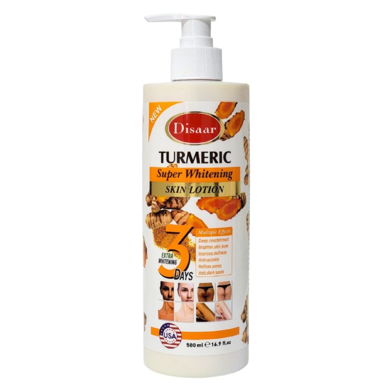 CREMA CORPORAL ACLARANTE CON EXTRACTO DE CURCUMA DISAAR 500ML