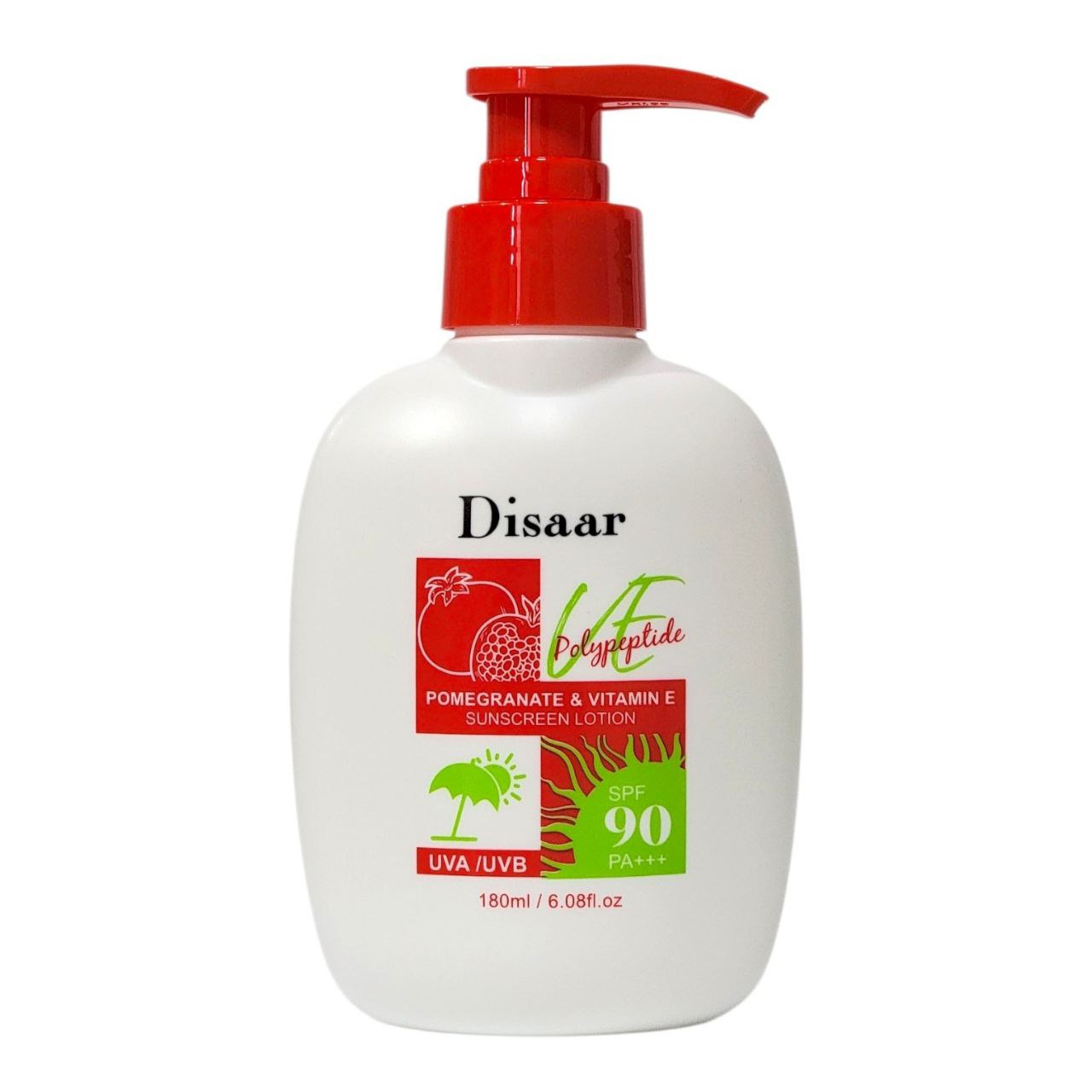 PROTECTOR SOLAR CORPORAL Y FACIAL DE MAXIMA POTENCIA SPF 90 CON ESENCIA DE GRANDA DISAAR 180ML