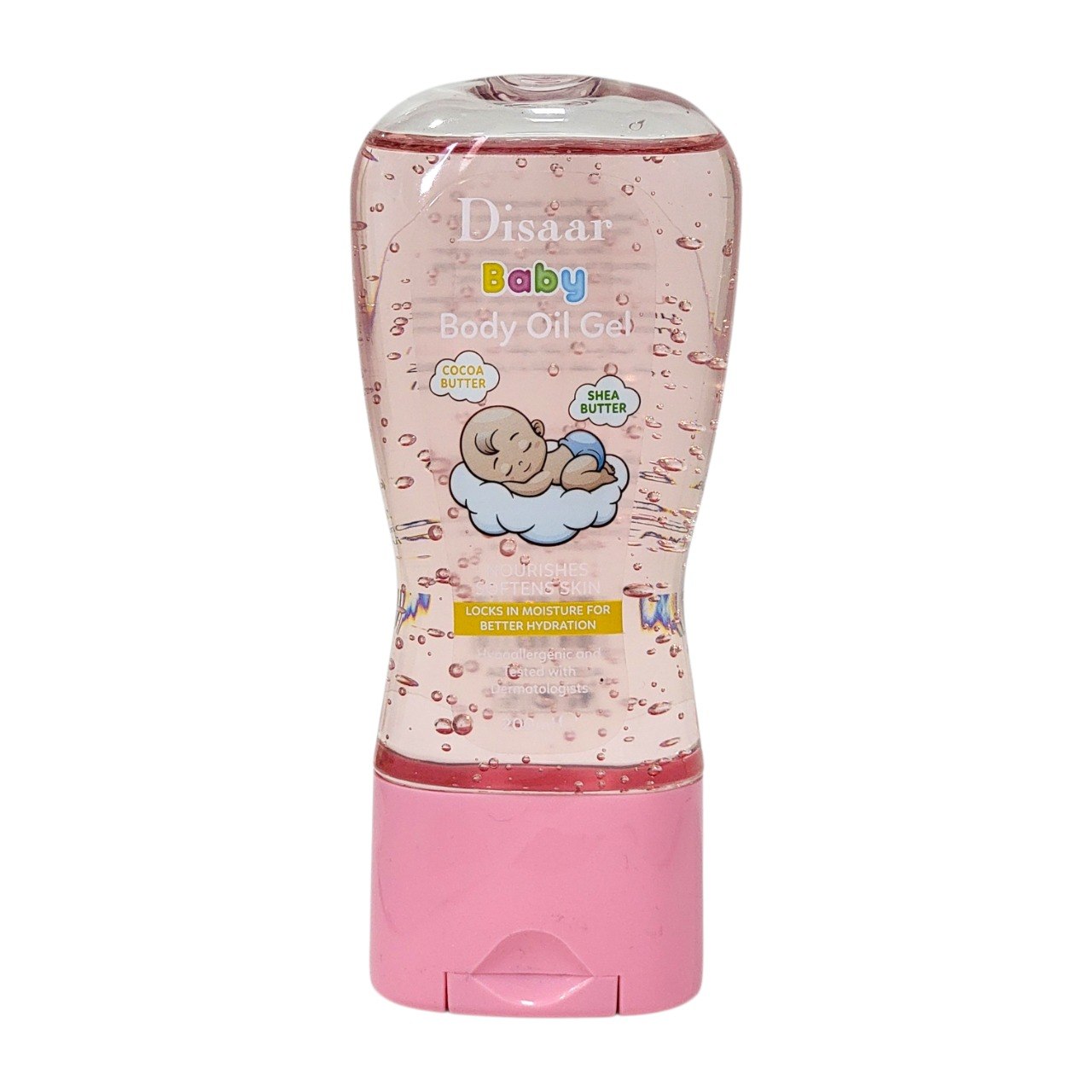 ACEITE EN GEL PARA BEBES HIDRATANTE CON MANTECA DE CACAO Y KARITE DISAAR 200ML