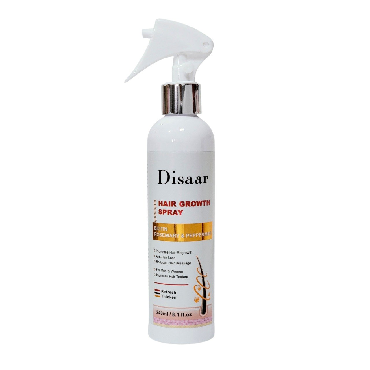 TONICO PARA EL CABELLO EN SPRAY ANTICAIDA Y ESTIMULANTE CON BIOTINA ROMERO Y MENTA DISAAR 240ML