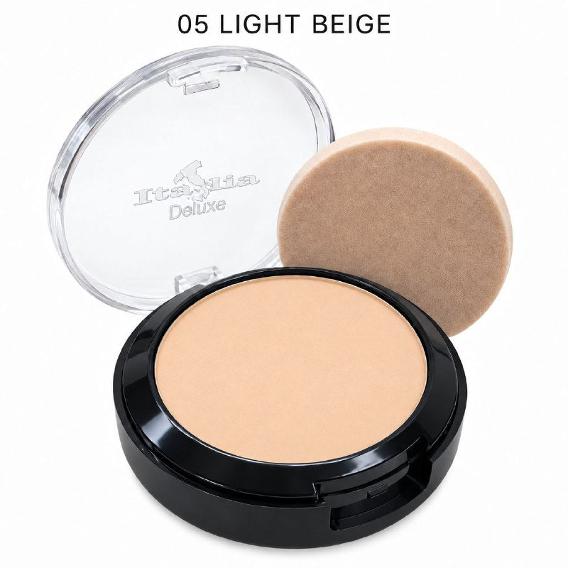 POLVO COMPACTO MATIFICANTE CON PROTECCION SOLAR TONO LIGHT BEIGE 05 ITALIA DELUXE 8G