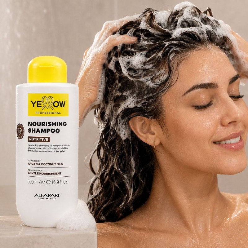 SHAMPOO NUTRITIVO E HIDRATANTE PARA CABELLO SECO Y DESHIDRATADO CON ACEITE DE ARGAN ALFAPARF 500ML
