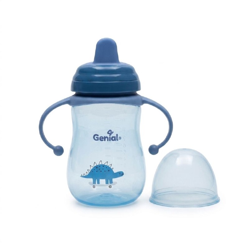 VASO DE ENTRENAMIENTO ANTIDERRAME PARA BEBES ERGONOMICO GENIAL 280ML