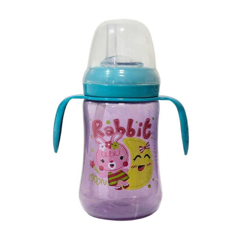 VASO ENTRENADOR ANTIDERRAME CON VALVULA ANTICOLICO PARA BEBES SMILY BABY 250ML
