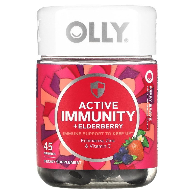 VITAMINAS EN GOMITAS DE INMUNIDAD ACTIVA PARA EL SISTEMA INMUNOLOGICO SABOR A BAYAS OLLY ACTIVE 40UND