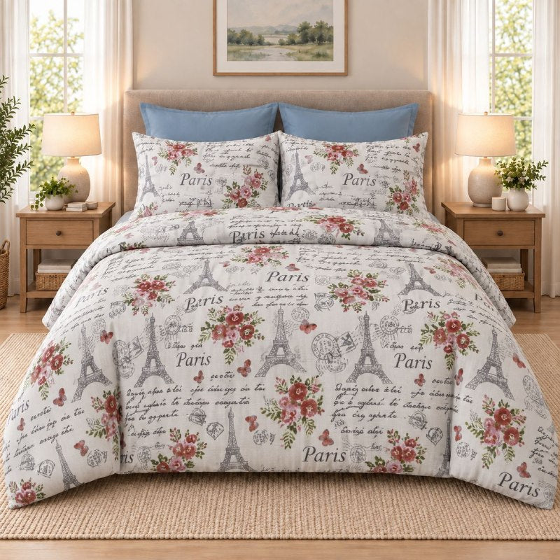 JUEGO DE EDREDON CUBRECAMA MATRIMONIAL DE 6 PIEZAS BENELI HOME