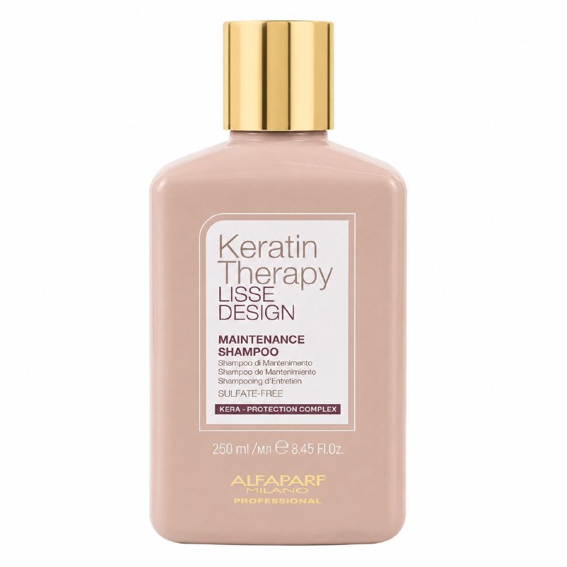 SHAMPOO DE MANTENIMIENTO POST ALISADO SIN SULFATOS CON KERATINA Y ACEITE DE BABASU ALFAPARF 250ML