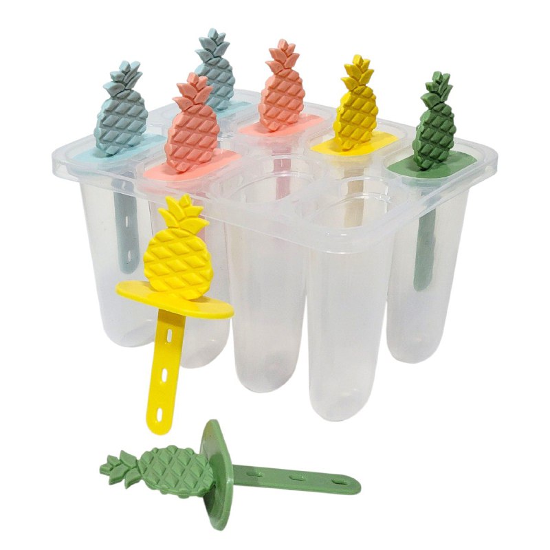 MOLDE DE PLASTICO PARA HACER PALETAS CON FORMAS DE FRUTAS, RESISTENTE Y DURADERO DE 8 ESPACIOS 13X15CM