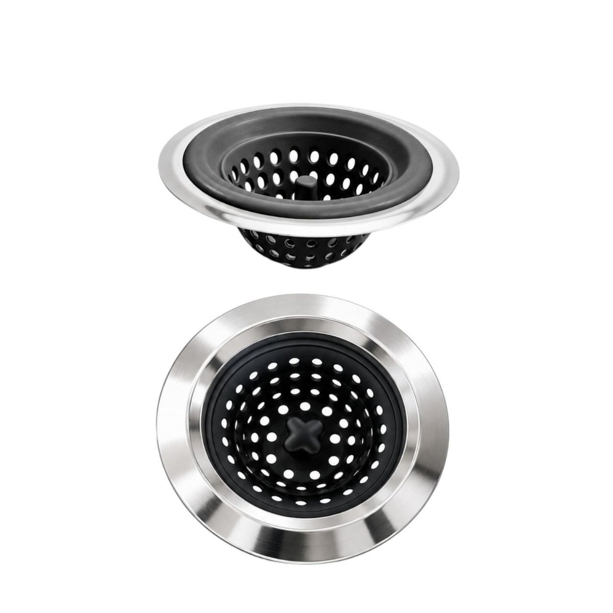 COLADOR PARA DESAGÜE DE FREGADERO EN SILICONA Y ACERO INOXIDABLE IDEAL KITCHEN 11.2CM