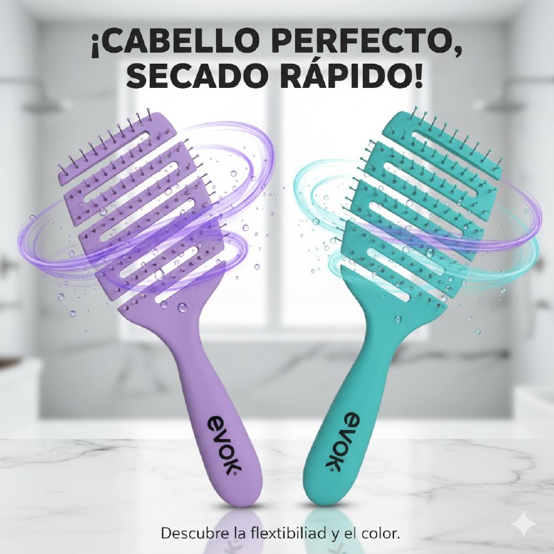 CEPILLO PEINE DESENREDANTE FLEXIBLE EVOK