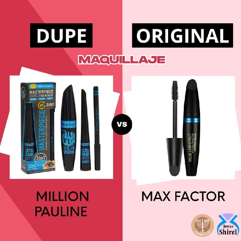 SET DE RIMEL DELINEADOR DE OJOS Y LAPIZ DE CEJAS MILLION PAULINE (DUPE DE MAX FACTOR)
