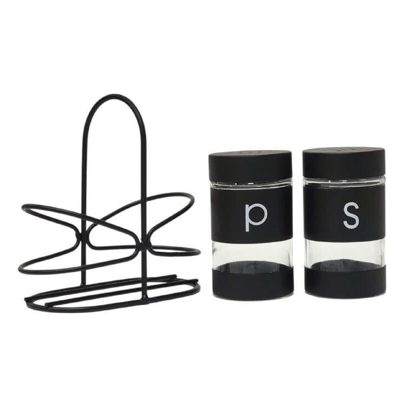 ORGANIZADOR DE ESPECIAS CONDIMENTOS MORDERNO Y MINIMALISTA DE FRASCPS DE CRISTAL CON SOPORTE DE METAL LIFEART 4.8X4.8X8.2CM