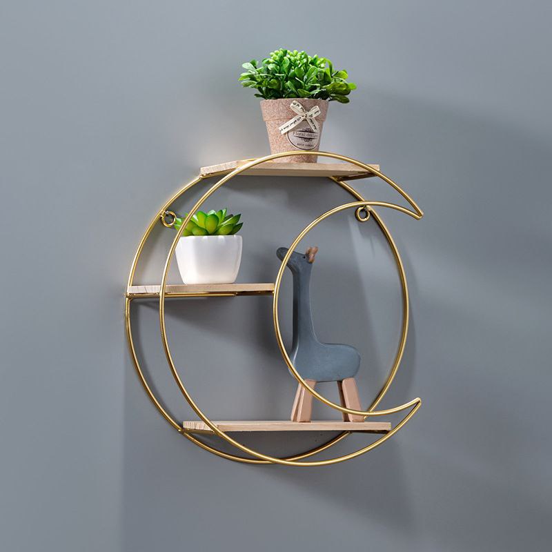 DECORACION ESTANTE DECORATIVO DE METAL PARA PARED 29X29CM