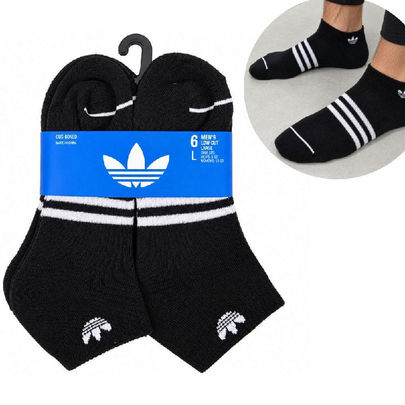 CALCETA TOBILLERA ORIGINAL ADIDAS 6 PARES TALLA MUJER 10-13 TALLA HOMBRE 8-12