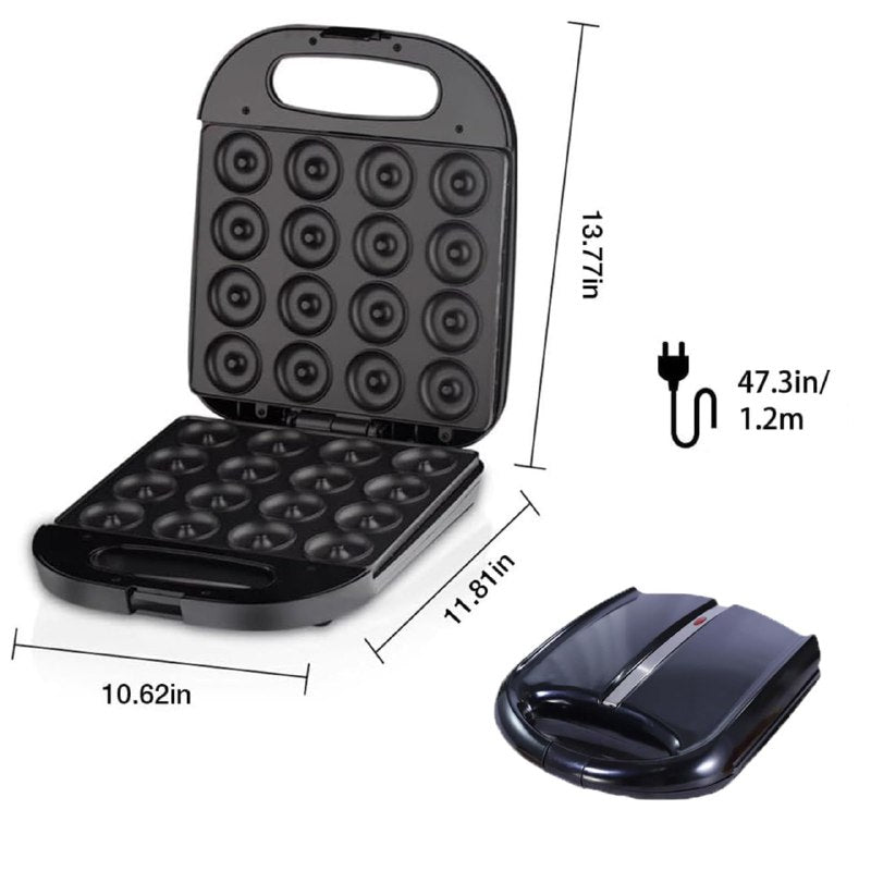 MAQUINA DE MINI DONAS, CAPACIDAD DE 16 DONAS A LA VEZ, POTENCIA DE 1400W, ALTO VOLTAJE, FACIL DE LIMPIAR, CALEFACCION DOBLE CARA SOKANY SK-08002