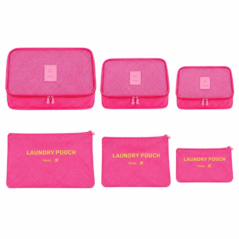 SET DE 6 BOLSOS ORGANIZADORES DE VIAJE PARA MALETA MULTIUSOS