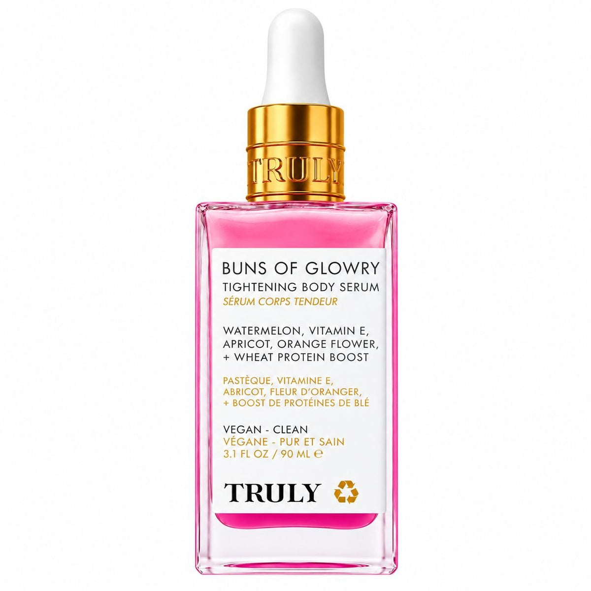 SÉRUM CORPORAL REAFIRMANTE CON SANDÍA, VITAMINA E, ALBARICOQUE, NARANJA Y PROTEÍNA DE TRIGO BUNS OF GLOWRY TRULY 90ML