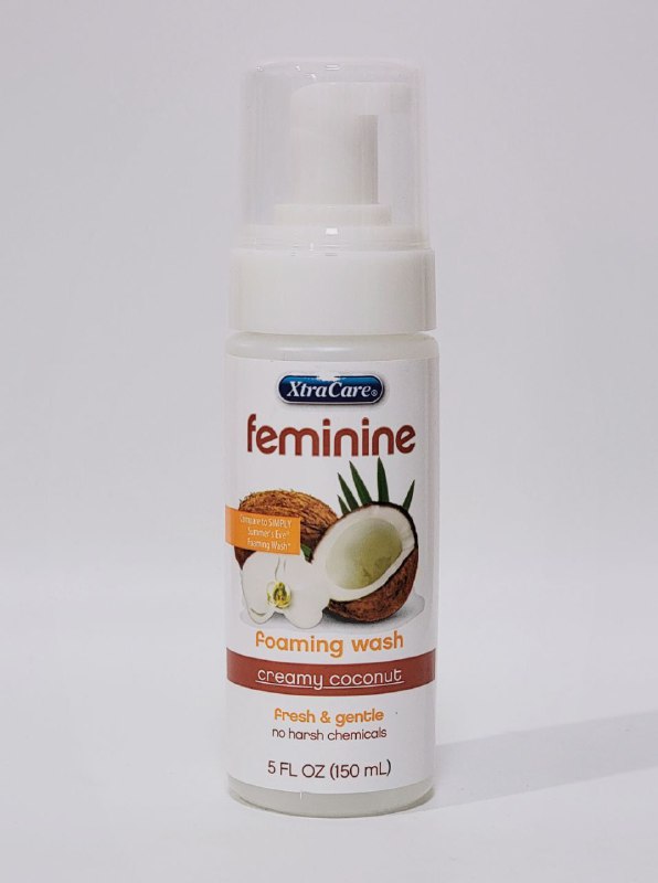 JABON INTIMO FEMENINO ESPUMOSO CON AROMA A COCO CREMOSO, PARA HIGIENE FEMENINA Y LIMPIEZA SUAVE XTRACARE 150ML