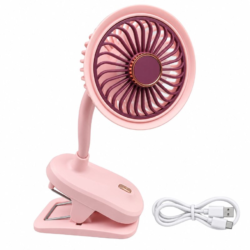 VENTILADOR PORTATIL RECARGABLE CON CLIP Y CUELLO FLEXIBLE BENELI HOME 24CM
