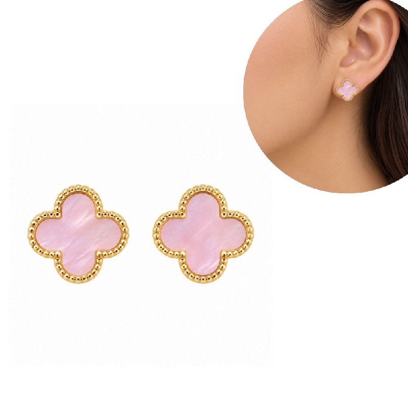 ARITOS DE ENCHAPE PARA DAMA CON DISEÑO DE FLOR 1CM