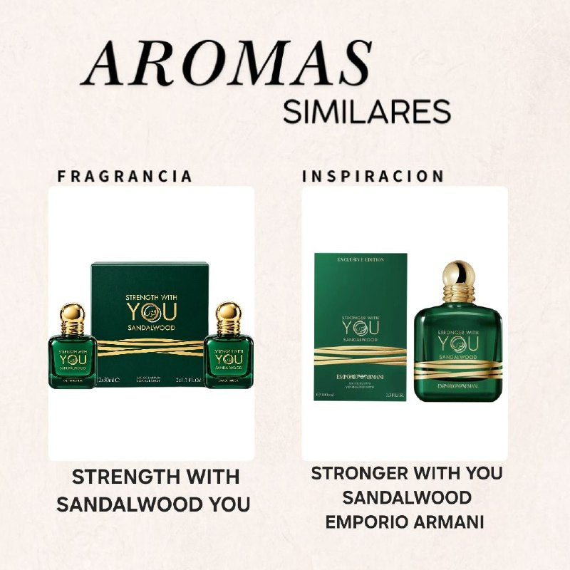 SET STRENGTH WITH SANDALWOOD YOU EDP 50MLX2 (H) (AROMA SIMILAR GIORGIO ARMANI STRONGER WITH YOU SANDALWOOD)