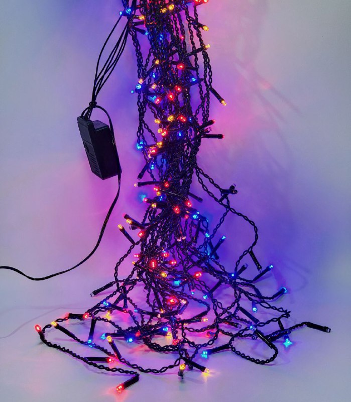 LUCES DECORATIVAS NAVIDEÑAS PARA INTERIORES O EXTERIORES 200 LUCES LED MULTICOLOR 13X7X8CM