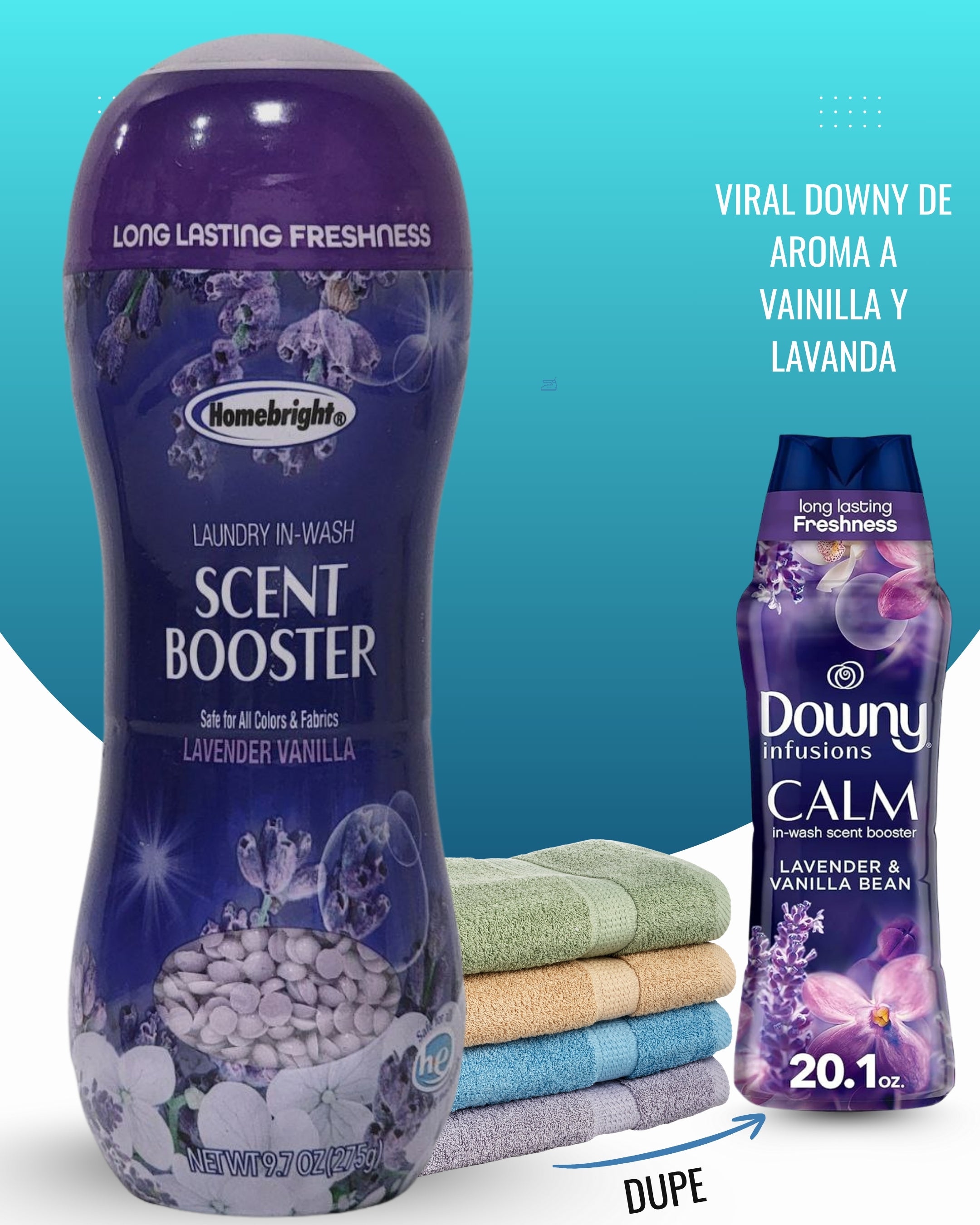 PERLAS AMBIENTADORA PARA LAVAR ROPA AROMA A LAVANDA Y VAINILLA HOMEBRIGHT 275G